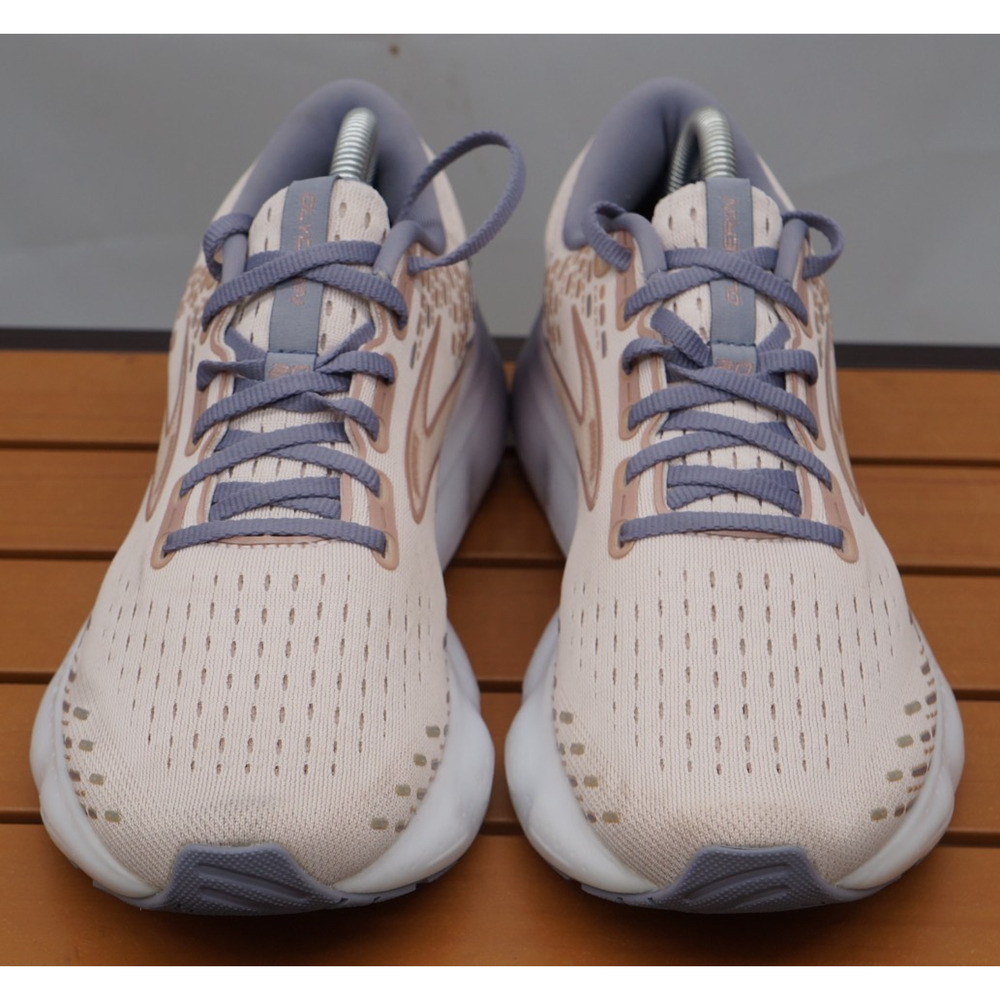 Brooks Women Glycerin 20 Running Shoes Beige Lilac Comfort Cushioned Gym Sz 9 - Picture 4 of 10